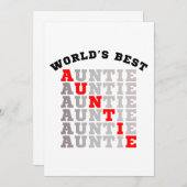 Beste tante ter wereld kaart (Voorkant / Achterkant)