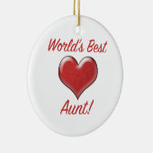 Beste tante ter wereld keramisch ornament (Rechts)