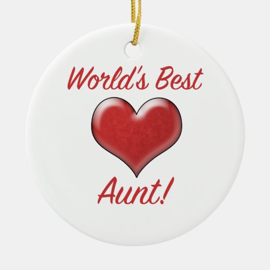 Beste tante ter wereld keramisch ornament (Voorkant)