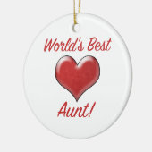 Beste tante ter wereld keramisch ornament (Links)