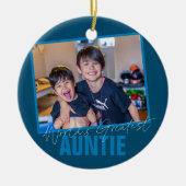 Beste tante ter wereld | Moderne fotokeramische ve Keramisch Ornament (Voorkant)