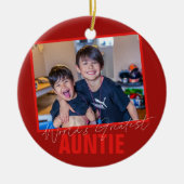 Beste tante ter wereld | Moderne fotokeramische ve Keramisch Ornament (Voorkant)