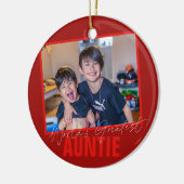 Beste tante ter wereld | Moderne fotokeramische ve Keramisch Ornament (Links)