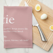 Beste tante ter wereld, tante Definition roze Theedoek (Quarter Fold)