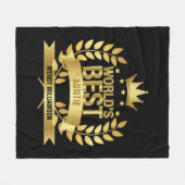 Beste tante ter wereld, tante Gold Black Fleece Deken (Voorkant (Horizontaal))