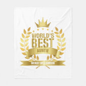 Beste tante ter wereld, tante Gold Fun Fleece Deken (Voorkant)