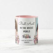 Beste tante van de Galazy Chic Auntie Foto Mok (Midden)