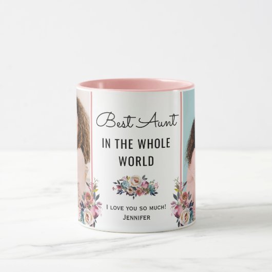 Beste tante van de Galazy Chic Auntie Foto Mok (Midden)