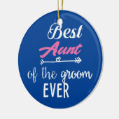 Beste tante van de Groom ooit Keramisch Ornament (Links)