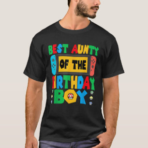 Beste tante van de verjaardag jongen spel gaming p t-shirt