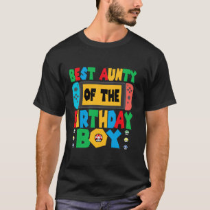 Beste tante van de verjaardag jongen spel gaming p t-shirt