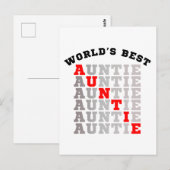 Beste tante van de wereld briefkaart (Voorkant / Achterkant)
