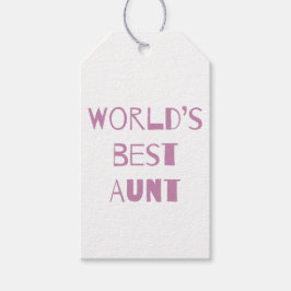 Beste tante van de wereld cadeaulabel