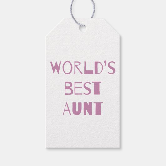 Beste tante van de wereld cadeaulabel (Voorkant)