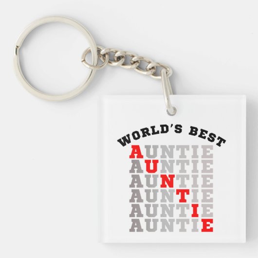Beste tante van de wereld sleutelhanger (voorkant)