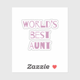 Beste tante van de wereld sticker