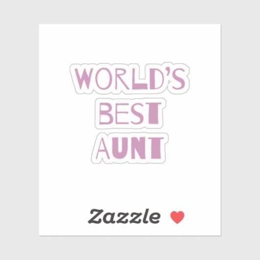 Beste tante van de wereld sticker (Vel)