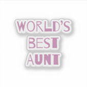 Beste tante van de wereld sticker (Voorkant)