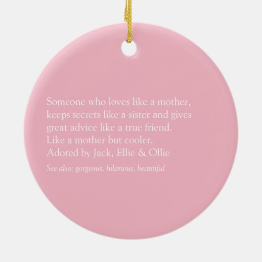 Beste tante van de wereld, tante Definition meisje Keramisch Ornament (Achterkant)