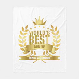 Beste tante van de wereld, tante Gold plezier Fleece Deken