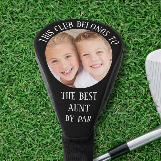 Beste Tante van Par Foto Zwart Golfheadcover