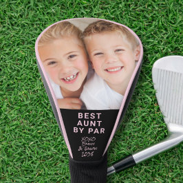 Beste Tante van Par Foto Zwart Roze Golfheadcover