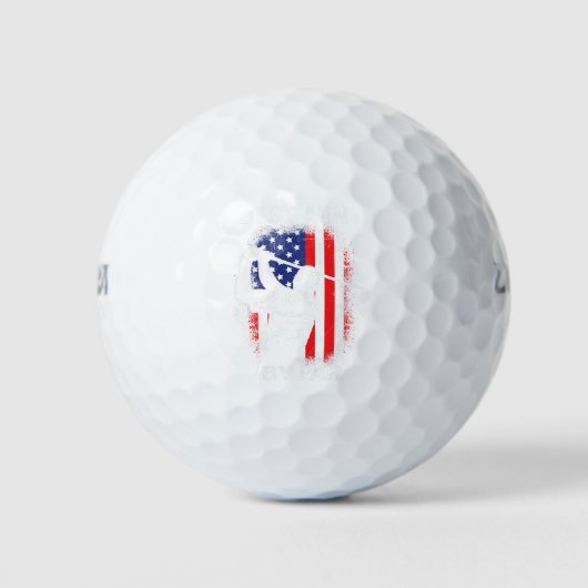 Beste tante van par USA vlag Golfballen (Voorkant)