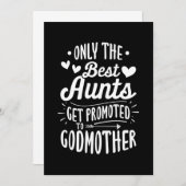 Beste tantes worden bevorderd tot godmoeder kaart (Voorkant / Achterkant)