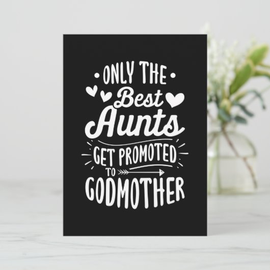 Beste tantes worden bevorderd tot peetmoeder kaart (Staand voorkant)