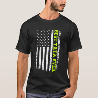 Beste Tata ooit 4 juli Amerikaanse vlag Patriottis T-shirt