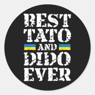 Beste Tato En Dido Ooit Oekraïne Vaderdag Trots Ronde Sticker