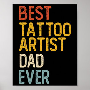 Beste Tattoo Artiest Papa Ooit Shirts Voor Papa Ta Poster