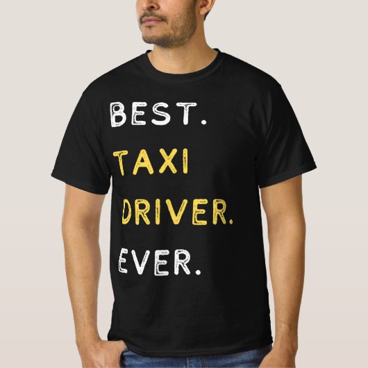 Beste taxichauffeur ooit t-shirt (Voorkant)