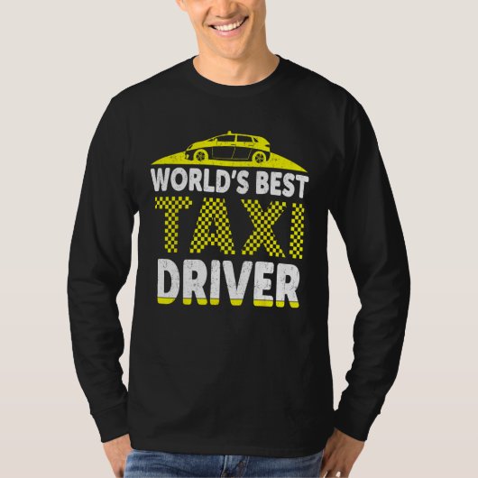 Beste taxichauffeur ter wereld t-shirt (Voorkant)