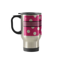 Beste TEACHER Monogram roze polaire dots V02