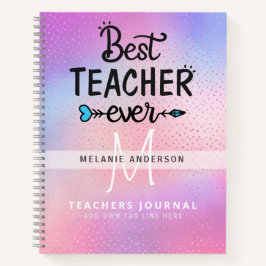 BESTE TEACHER OOIT Monogram Journal Dank je Notitieboek