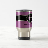 Beste TEACHERMonogram en Aangepaste naam V06 PAARS Reisbeker (Center)