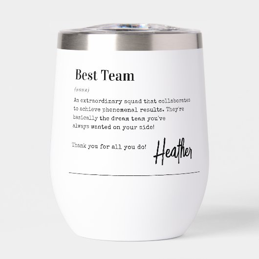 Beste team bedankje personeel waardering geschenk (Voorkant)