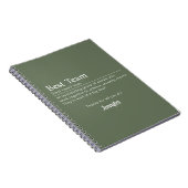 Beste Team Corporate Personeel Waardering Medewerk Notitieboek (Rechterzijde)