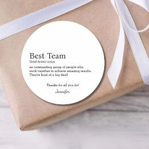 Beste Team Corporate Personeel Waardering Medewerk Ronde Sticker