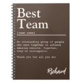 Beste Team Definition Custom Collega Waardering Notitieboek (Voorkant)