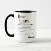 Beste Team Definition Custom Employee Appreciation Mok (Links)