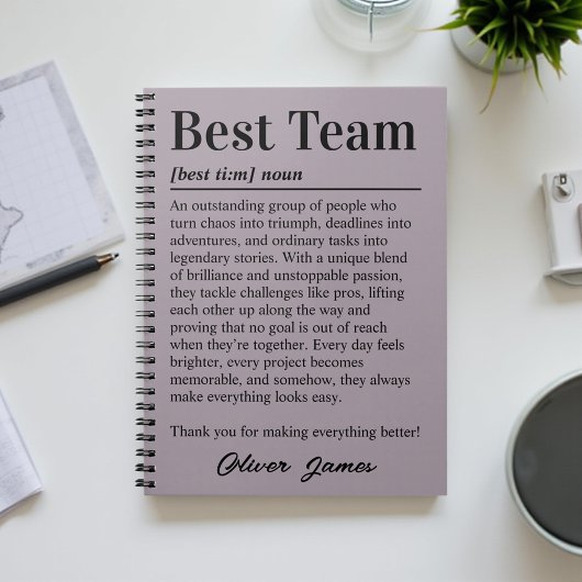 Beste Team Definition Custom Employee Appreciation Notitieboek