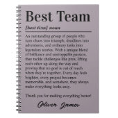Beste Team Definition Custom Employee Appreciation Notitieboek (Voorkant)
