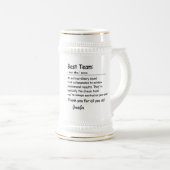 Beste Team Definition werknemer waardering Custom Bierpul (Voorkant rechts)