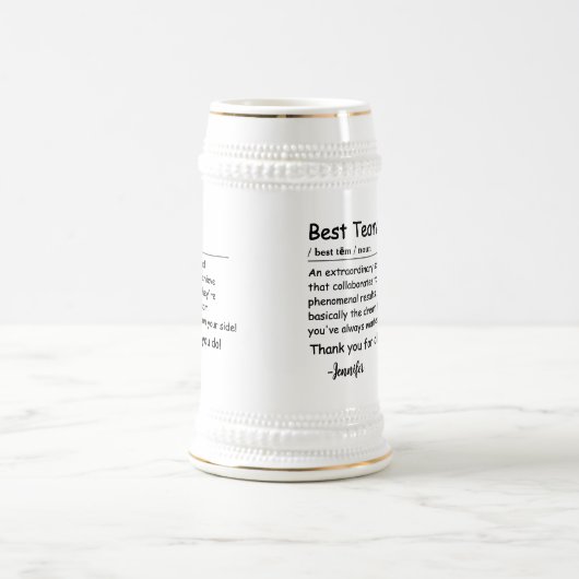 Beste Team Definition werknemer waardering Custom Bierpul (Center)