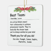 Beste Team Definition werknemer waardering Custom Keramisch Ornament (Links)