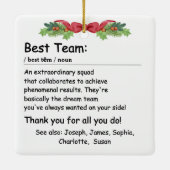 Beste Team Definition werknemer waardering Custom Keramisch Ornament (Achterkant)