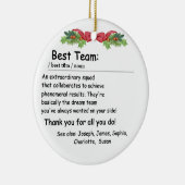 Beste Team Definition werknemer waardering Custom Keramisch Ornament (Rechts)