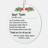 Beste Team Definition werknemer waardering Custom Keramisch Ornament (Links)